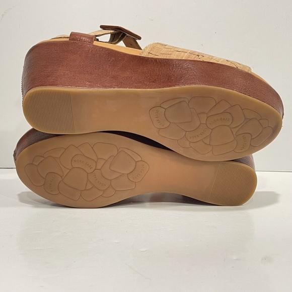 Kork Ease Keirn Womens Wedge Sandal Cork Brown Leather Platform Ankle Strap Sz 9 - Picture 13 of 13